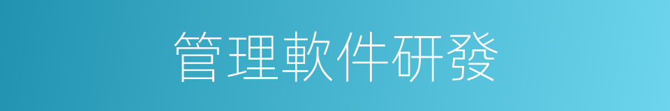 管理軟件研發的同義詞