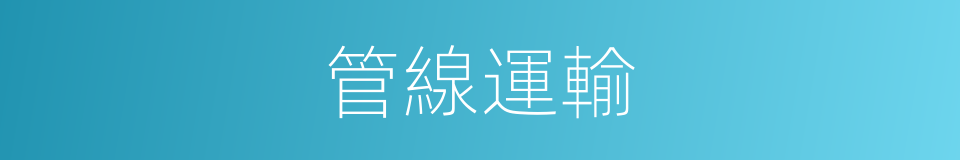 管線運輸的同義詞