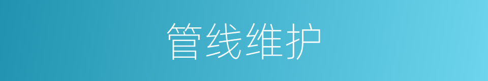 管线维护的同义词