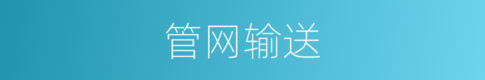 管网输送的同义词
