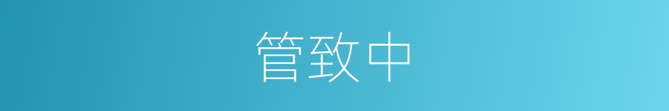 管致中的同义词