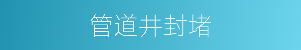 管道井封堵的同义词