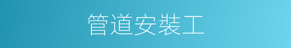 管道安裝工的同義詞