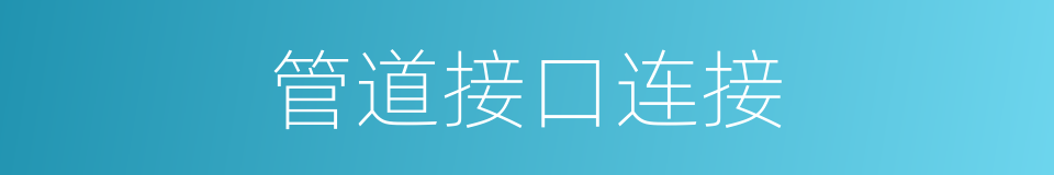 管道接口连接的同义词
