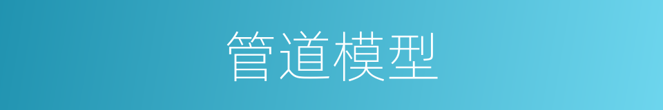 管道模型的同义词