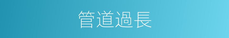 管道過長的同義詞