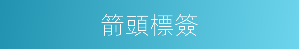 箭頭標簽的同義詞