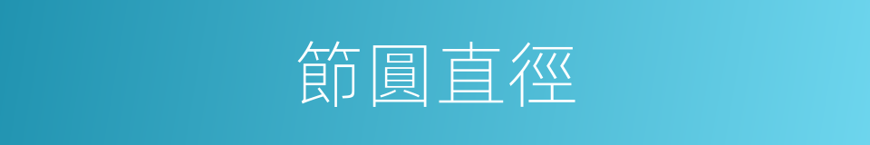 節圓直徑的同義詞