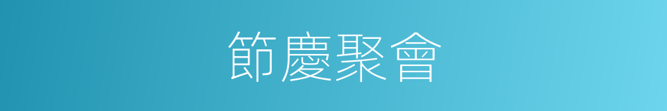 節慶聚會的同義詞