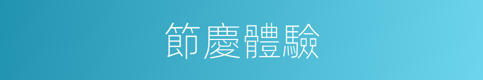 節慶體驗的同義詞