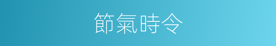 節氣時令的同義詞