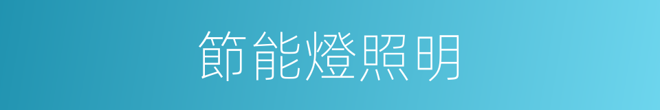 節能燈照明的同義詞