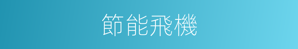 節能飛機的同義詞