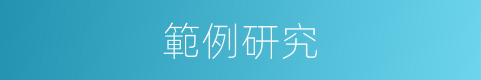 範例研究的同義詞