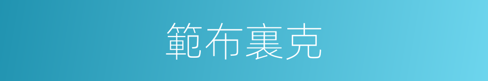 範布裏克的同義詞