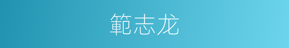 範志龙的同義詞