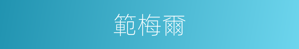 範梅爾的同義詞