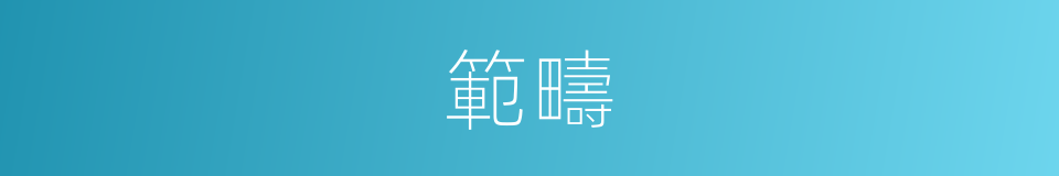 範疇的意思