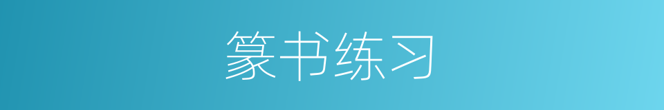 篆书练习的同义词