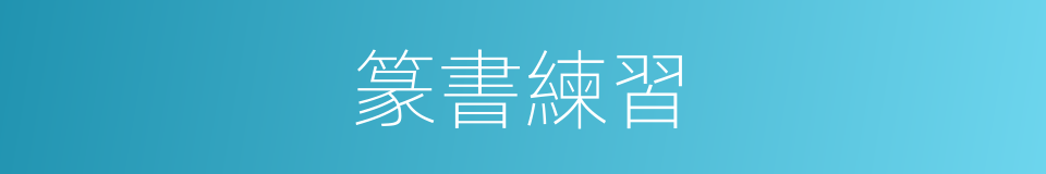 篆書練習的同義詞