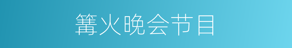 篝火晚会节目的同义词