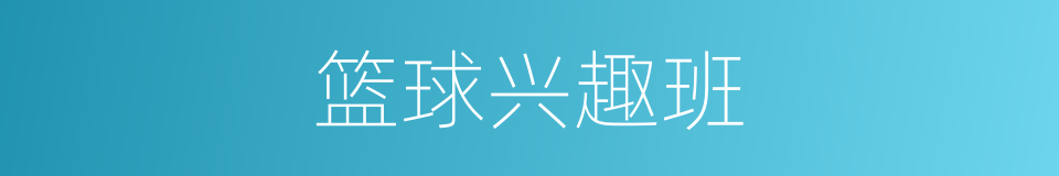 篮球兴趣班的同义词