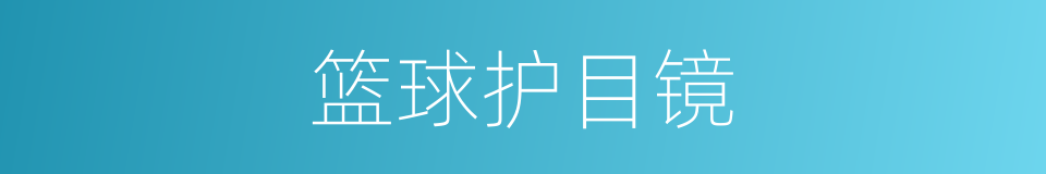 篮球护目镜的同义词