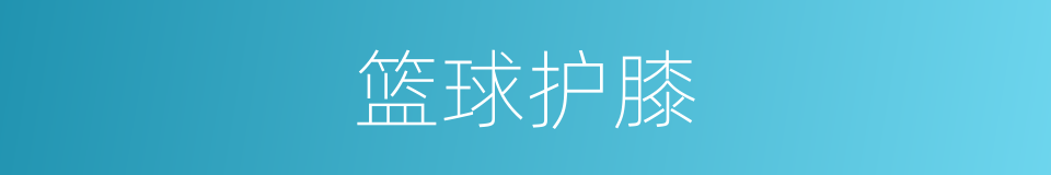 篮球护膝的同义词