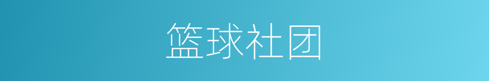 篮球社团的同义词