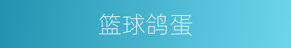 篮球鸽蛋的同义词