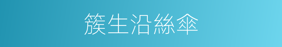 簇生沿絲傘的同義詞