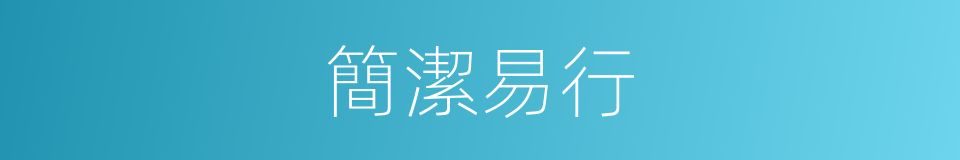 簡潔易行的同義詞