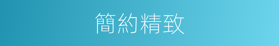簡約精致的同義詞