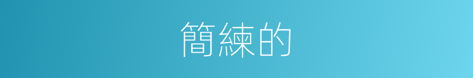 簡練的的同義詞