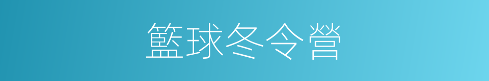 籃球冬令營的同義詞