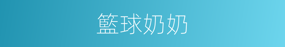 籃球奶奶的同義詞
