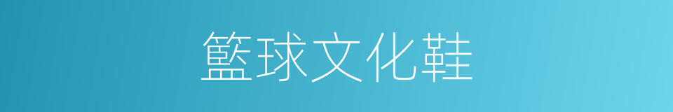 籃球文化鞋的同義詞