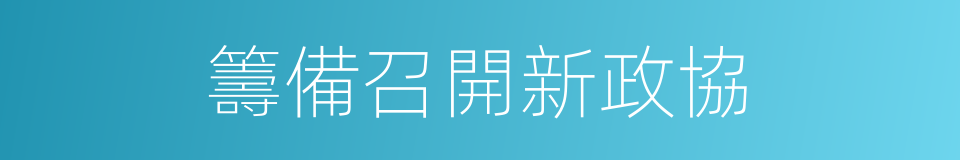 籌備召開新政協的同義詞