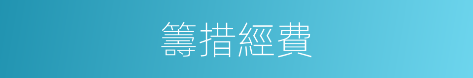 籌措經費的同義詞