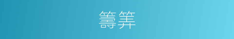 籌筭的意思