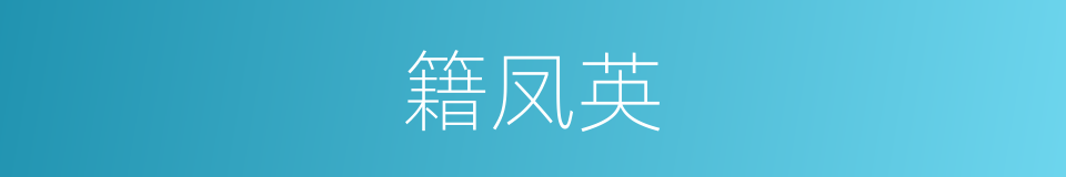 籍凤英的同义词