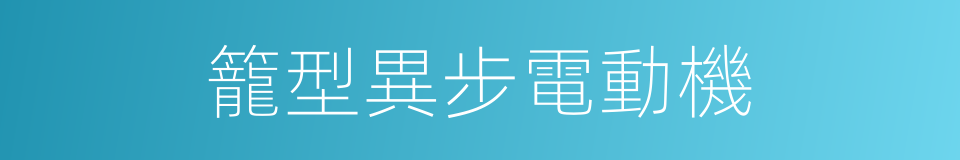 籠型異步電動機的同義詞