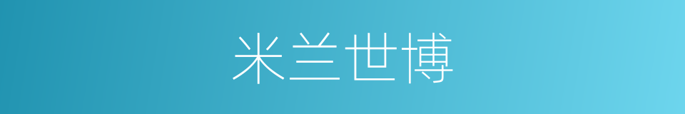 米兰世博的同义词