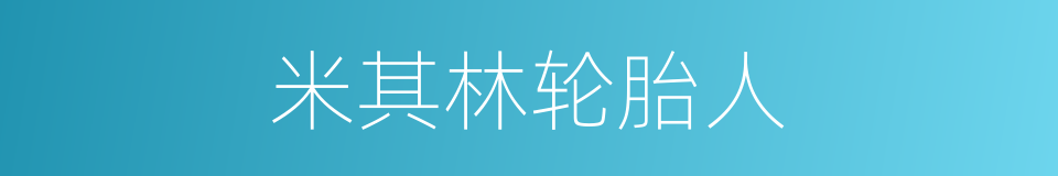 米其林轮胎人的同义词