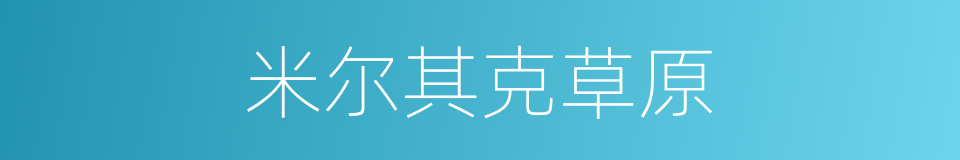 米尔其克草原的同义词