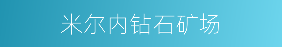 米尔内钻石矿场的同义词