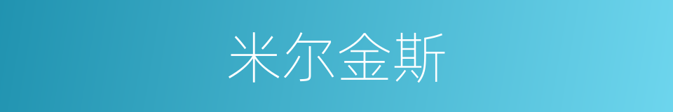 米尔金斯的同义词
