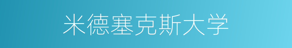 米德塞克斯大学的同义词