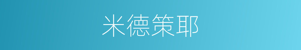 米德策耶的同义词