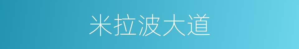 米拉波大道的同义词